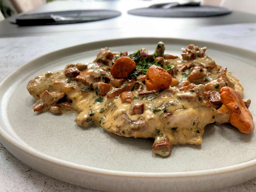 Turkey Steaks With Chanterelle Sauce Recipe Cuisine Fiend